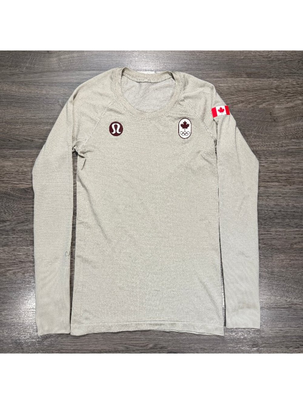 Lululemon Women's Team Canada Swiftly Tech Long Sleeve Shirt 2.0 - Beige - Picture 2 of 6